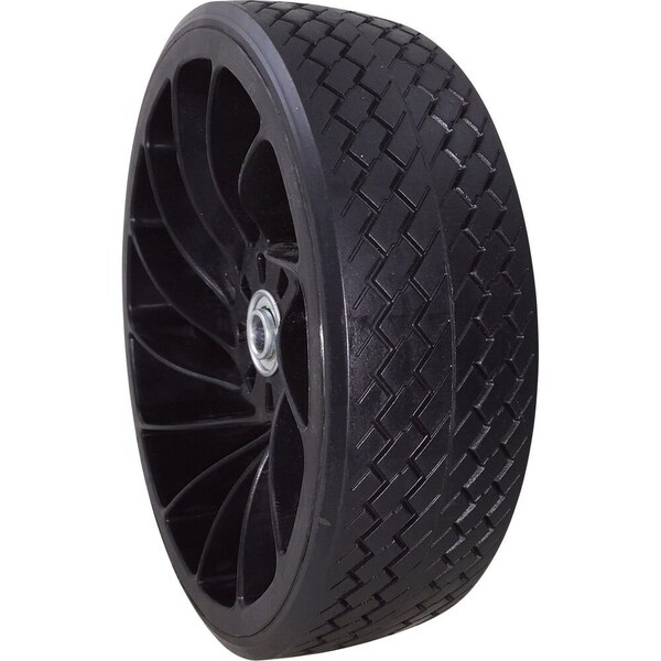 Aic Replacement Parts Flat-Free Plastic Flex Wheel w/Rubber Tread- 3/4in Bore 4.10/3.50-4in TRT70-0781 - main